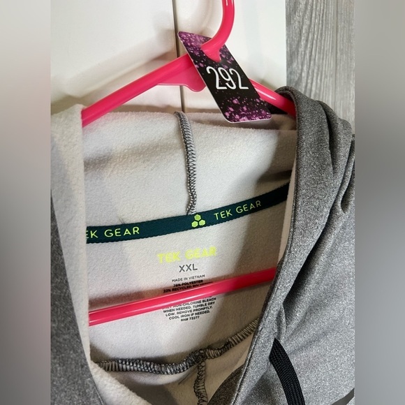 292. Xersion Grey Long Sleeve Pullover Hoodie Sweatshirt XXL Beef it’s what’s - Picture 5 of 5